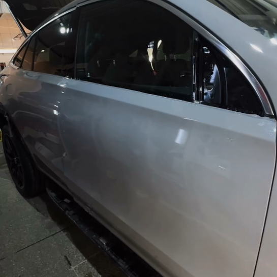 Оклейка кузова Mercedes цветным антигравийным полиуретаном Sunmax 16 Nardo Gray Gloss PPF