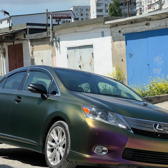 Оклейка Lexus цветным антигравийным полиуретаном Sunmax 33 Purple Haze Matt PPF