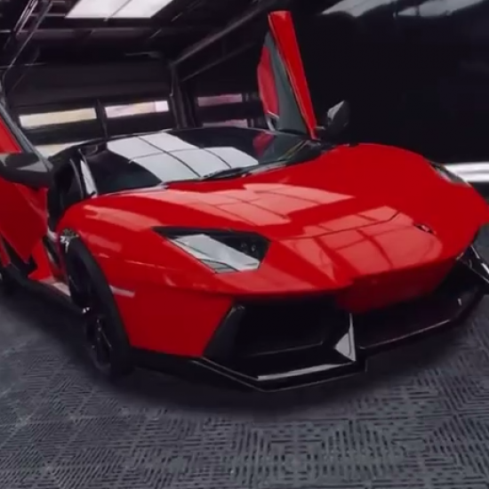 Оклейка Lamborghini цветным полиуретаном Sunmax 1 Ferrari Red Gloss PPF