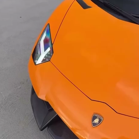 Оклейка Lamborghini защитной полиуретаном Sunmax 6 Lotus Orange PPF