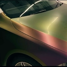 Оклейка Mercedes полиуретановой пленкой Sunmax 33 цвета Purple Haze Matt PPF