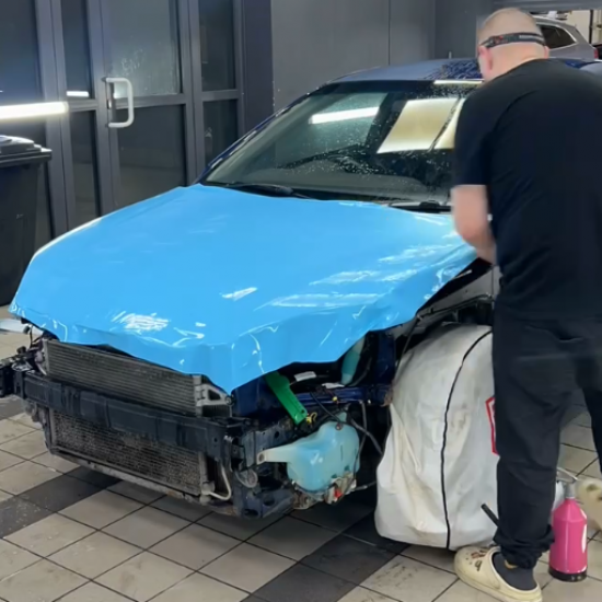 Оклейка Honda Integra цветным полиуретаном Sunmax 11 Sky Blue Gloss PPF