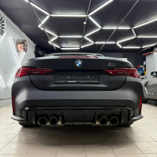 Оклейка BMW полиуретаном Sunmax цвет 135 Matt Metal Extreme Black PPF