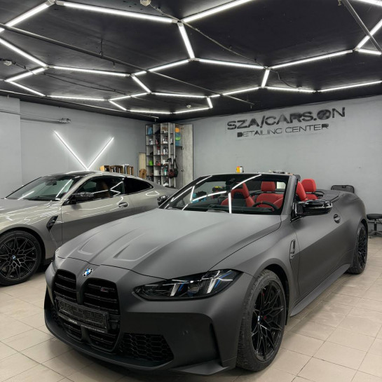 Оклейка BMW полиуретаном Sunmax цвет 135 Matt Metal Extreme Black PPF