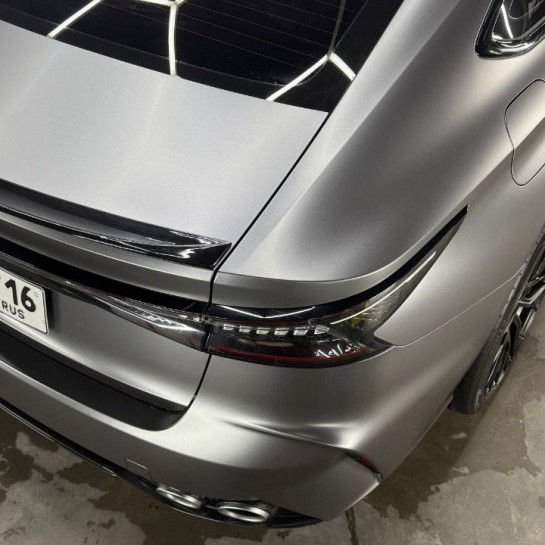 Оклейка Hyundai Lafesta защитным цветным полиуретаном Sunmax 45 Matte AMG Gray PPF