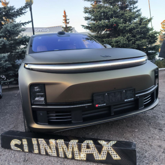 Оклейка Lixiang полиуретаном Sunmax 123 Matt Metal Gold Brown PPF