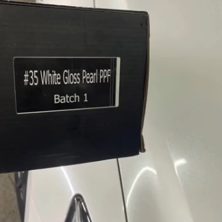 Оклейка Lexus цветным полиуретаном Sunmax оттенка 35 White Gloss Pearl PPF