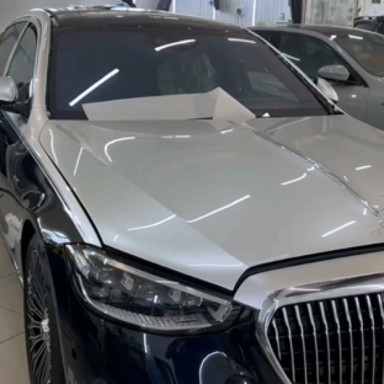 Оклейка Mercedes полиуретаном Sunmax 44 Metal Gray PPF 
