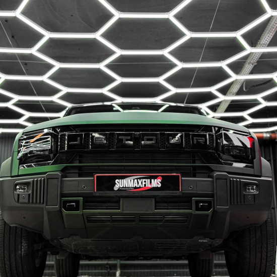 Оклейка Jetour полиуретаном Sunmax 115 Matt Metal Blackish Green PPF