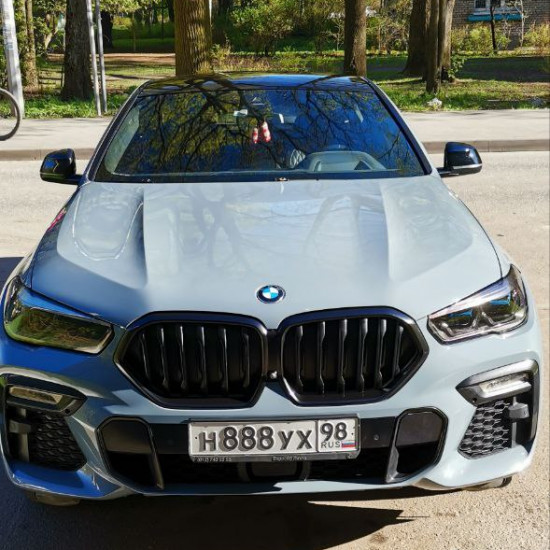Оклейка BMW X6 виниловой пленкой Sunmax Gloss Nardo Grey