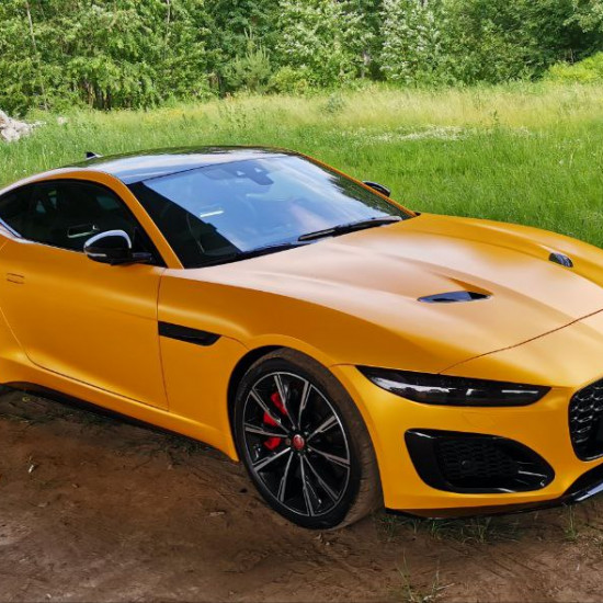 Оклейка Jaguar F-Type виниловой пленкой Sunmax Coral Goldsands Orange