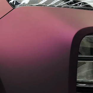 Оклейка кузова Hyundai цветным полиуретаном Sunmax 111 Matt Metal Black Purple PPF