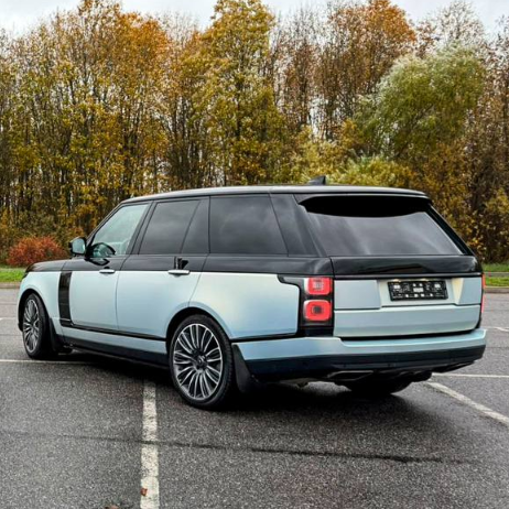 Оклейка Land Rover полиуретановой пленкой Sunmax 126 Matt Metal Blue With Gold PPF