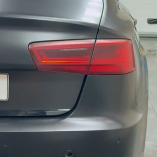 Оклейка Audi цветным полиуретаном Sunmax 26 Black Matt PPF 