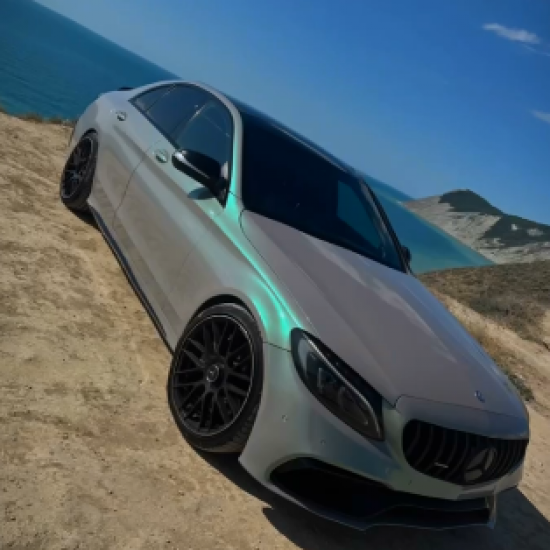 Оклейка Mercedes полиуретаном Sunmax 10 Lime Gray PPF
