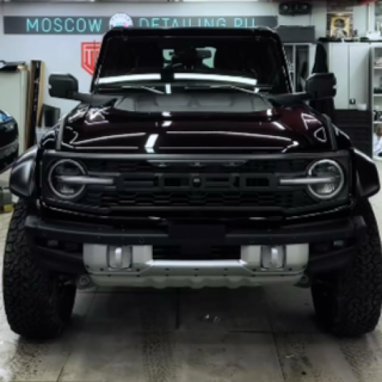 Оклейка Ford цветным полиуретаном Sunmax 38 Black Gloss PPF