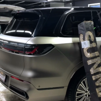 Оклейка Geely полиуретановой цветной пленкой Sunmax 120 Matt Metal Bronze PPF