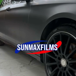 Оклейка Mercedes полиуретановой пленкой Sunmax 131 Matt Metal AMG Grey PPF