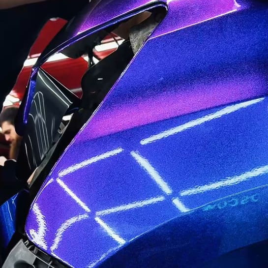 Оклейка Toyota цветным защитным полиуретаном Sunmax 30 Green Blue Color PPF