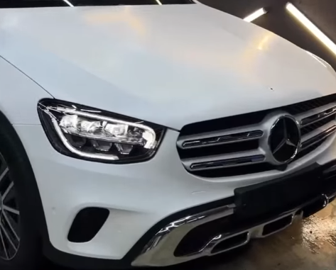 Оклейка Mercedes в Sunmax 36 White Matt Pearl PPF