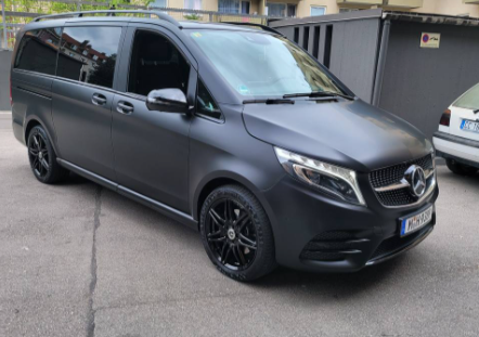 Оклейка Mercedes в Sunmax 24 Matt Gray PPF