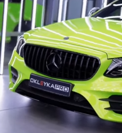 Оклейка Mercedes в Sunmax 253 Gloss Apple Green