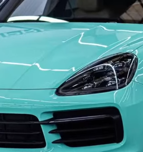 Оклейка Porsche в Sunmax 263 Ultra Gloss Tiffany
