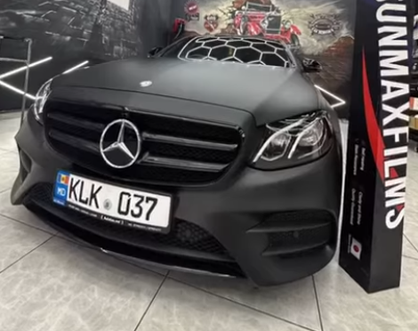 Оклейка Mercedes в Sunmax 568 Super Matt Black