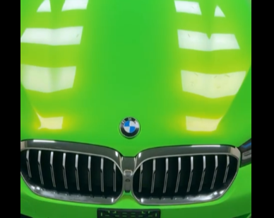 Оклейка BMW цветным винилом Sunmax 059-350 Coral Apple Green