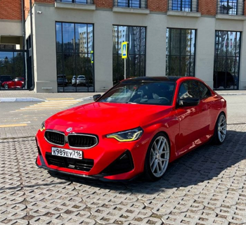 Оклейка BMW цветным полиуретаном Sunmax 1 Sunmax Ferrari Red Gloss PPF