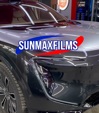Оклейка Avatr цветным полиуретаном Sunmax 44 Metal Gray PPF 